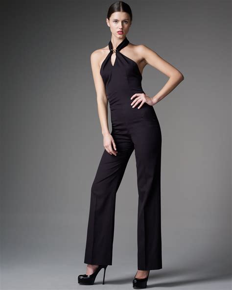 ysl black jumpsuit|saint laurent jumpsuit.